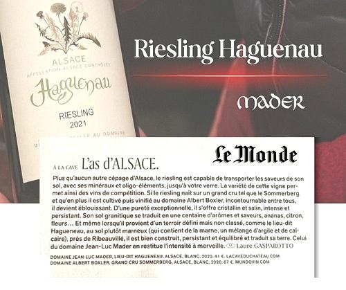 2020 Mader Riesling Haguenau - Le Monde