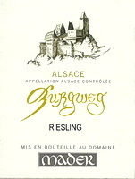 MADER RIESLING lieu-dit Burgweg · Alsace