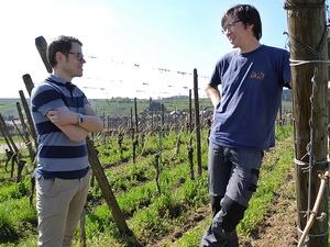 Lars og Jérôme - med Hunawihr i baggrunden